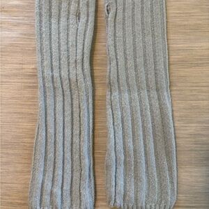 Ribbed Knit Leg Warmers - Baby Blue